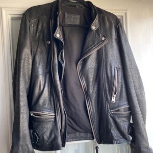 LIKE NEW Black Leather All Saints Jacket